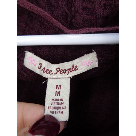 Free People Juicy Oversize Split Back Slub Top Medium Date Night Cowl Neck New - Picture 7 of 9